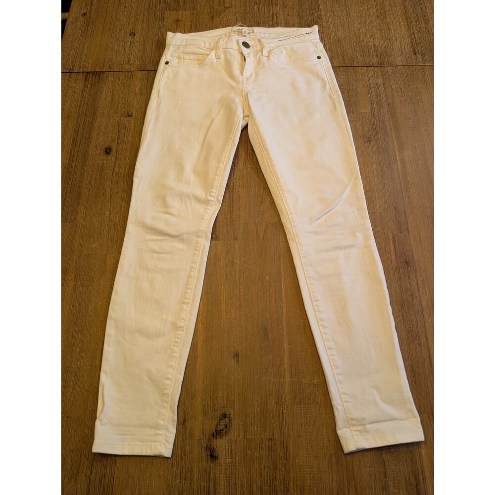 CURRENT/ELIOTT The Stiletto Straight Skinny Leg White Denim, size 24/0
